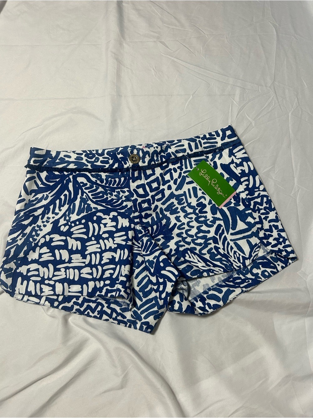 Lilly Pulitzer Shorts NWT Women 2 Indigo Adie Home Slice Sz 2